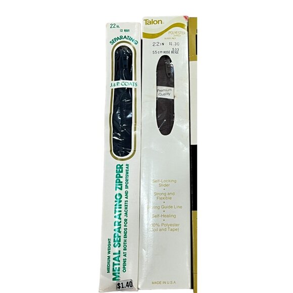 Vintage Talon Polyester Zipper 18" Baby Blue Style 110-1 - Picture 2 of 2